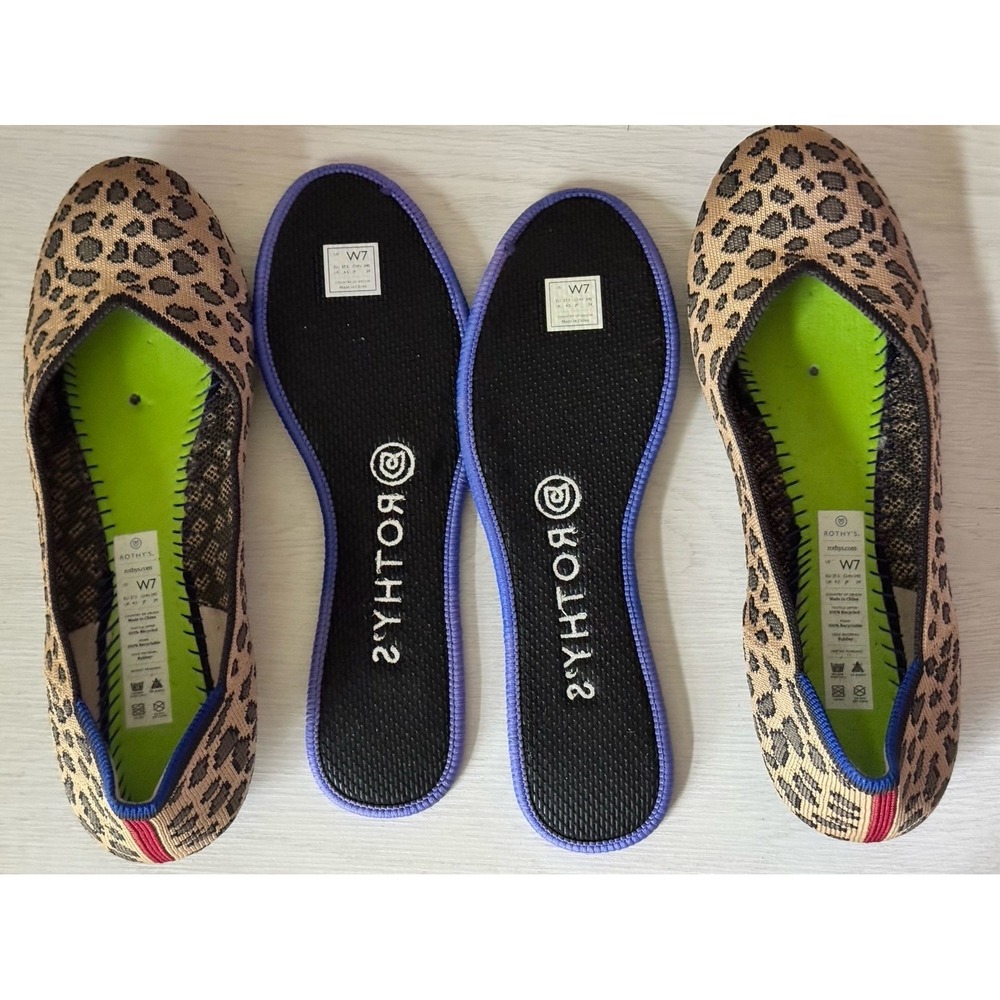 ROTHY'S "the flat" rounded flat in retired animal leopard cheetah print - Picture 8 of 8